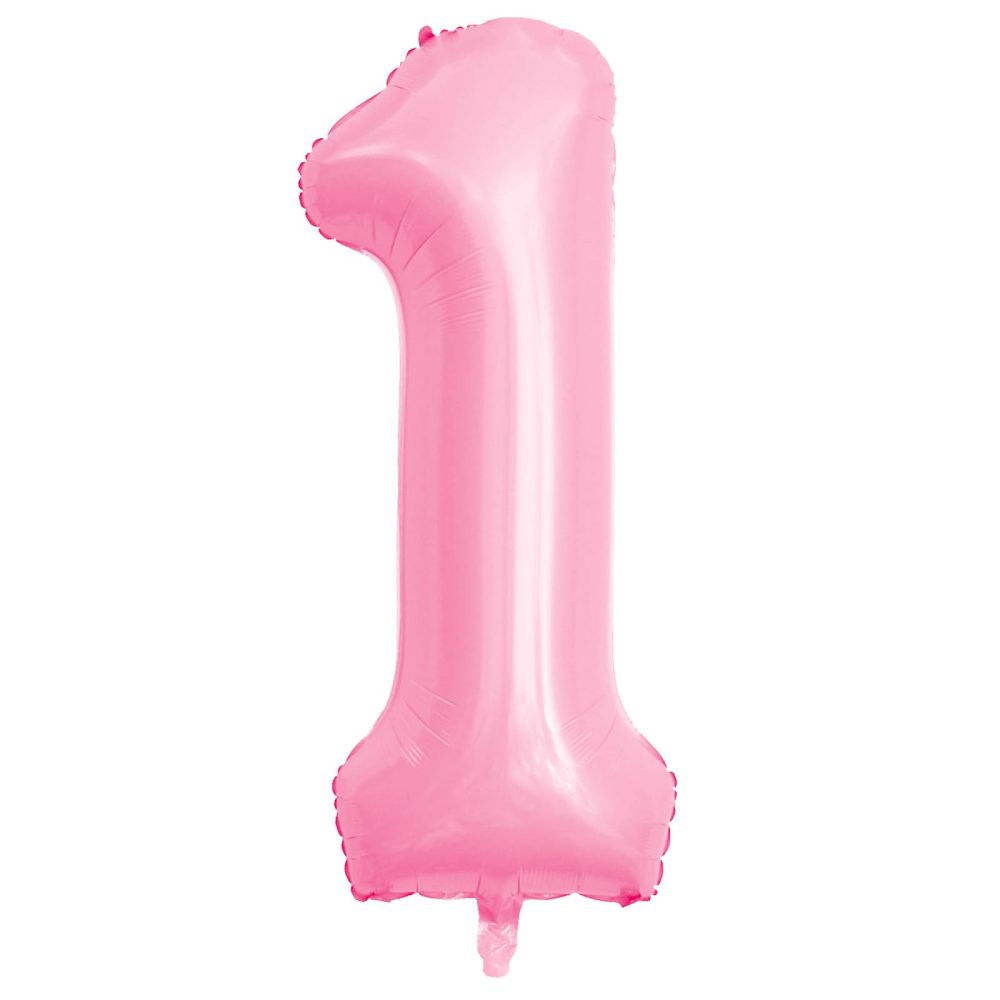 40 Inch Foil Number Balloons, Large 1 Number Balloons for Birthday Party Decor Anniversary Decoration (Tiffany Pink 1) - Image 2