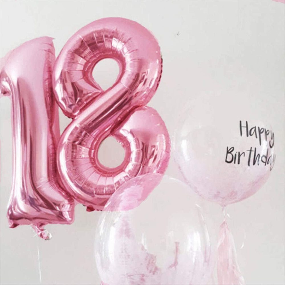 Balloon 1st Birthday Number 1 Pink XXL Giant Foil Balloon 40” Birthday Decoration for Girl. Flies with Helium - Image 4