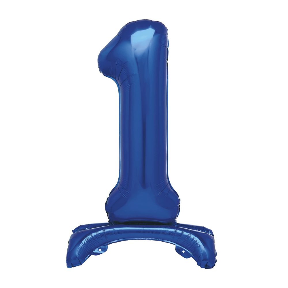 Unique 12881 - Giant Standing Foil Number 1 Balloon - 76 cm - Blue