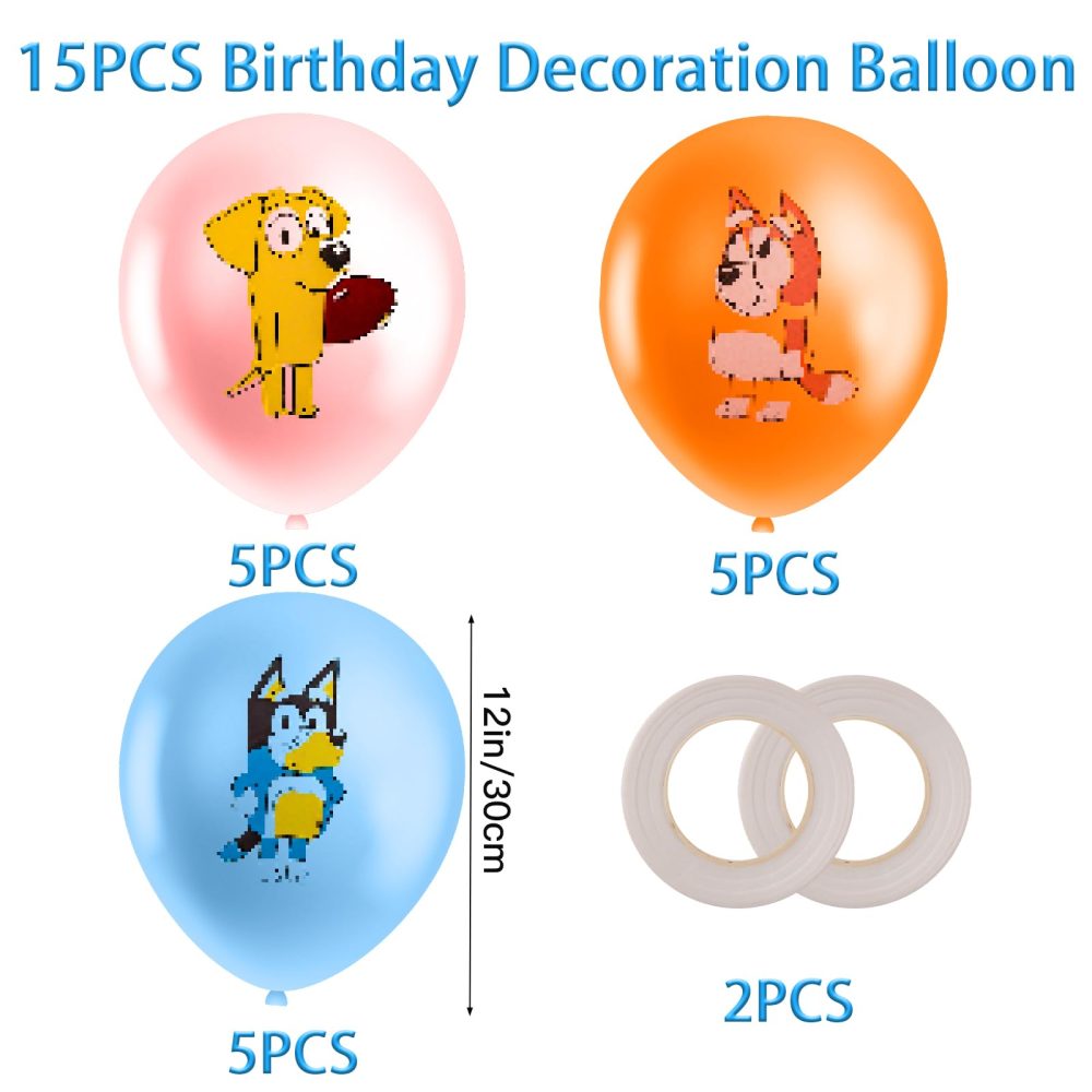 15PCS Theme Birthday Decoration, Colour Latex Balloons for Kids, Kids Birthday Party Balloon Set, Boys Girls Decorations Balloons for Birthday Party Supplies (12 Inch) - Image 7