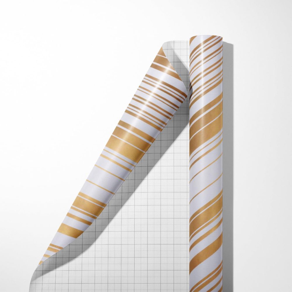 Wrapping Paper roll,3 Roll Gold Gift Wrapping Paper for Birthday Decoration- 43 cm X 3 m Per roll - Image 5