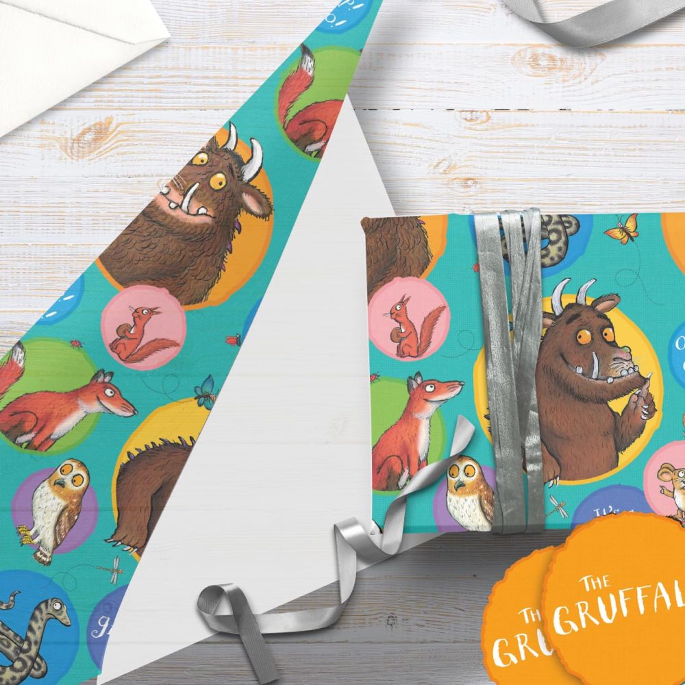 Danilo Promotions Limited The Gruffalo Wrapping Paper - Two Sheet, Two Tags, Officially Licensed Gift Wrap, Recyclable, 70 x 50 cm, multi-coloured - Image 7