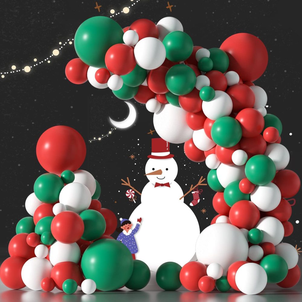 100Pcs 5 Inch Red Green Balloons Christmas Party Balloons,Matte Mini Balloons Christmas Decorative Thick Latex Balloons Small Helium Balloons for Xmas Birthday Party Wedding Engagement Decoration - Image 5