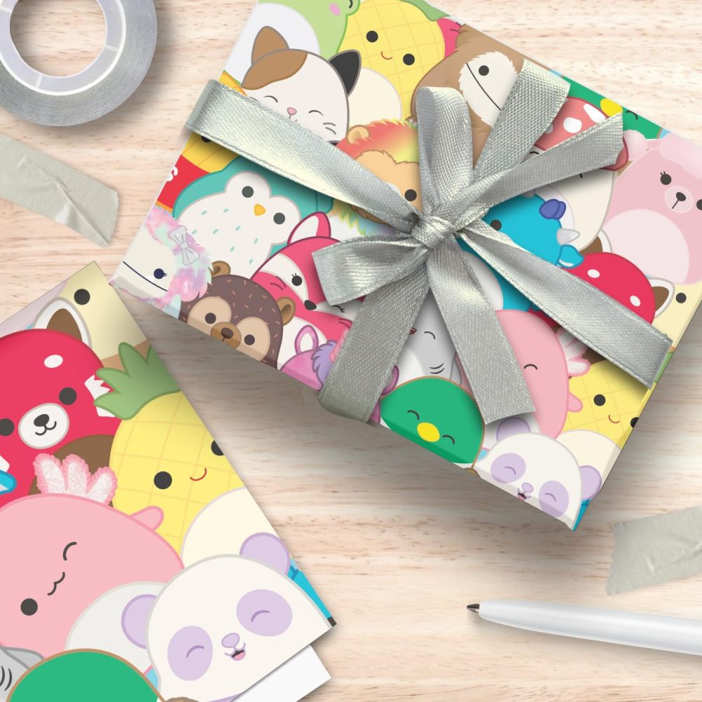 Danilo Squishmallows Wrapping Paper - Two Sheets, Two Tags, Officially Licensed Gift Wrap, Fully Recyclable, 70 x 50 cm each Sheet, Multi-Coloured - Image 4