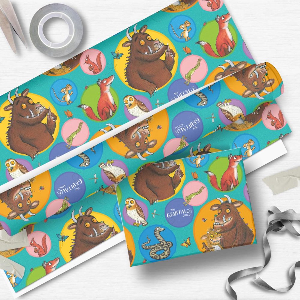 The Gruffalo 2 Metres Wrapping Paper, Gift Wrap Roll 2metres x 70 cm Opened. The Gruffalo Officially Licensed Product, Responsibly Sourced, Multi-Colour - Image 5