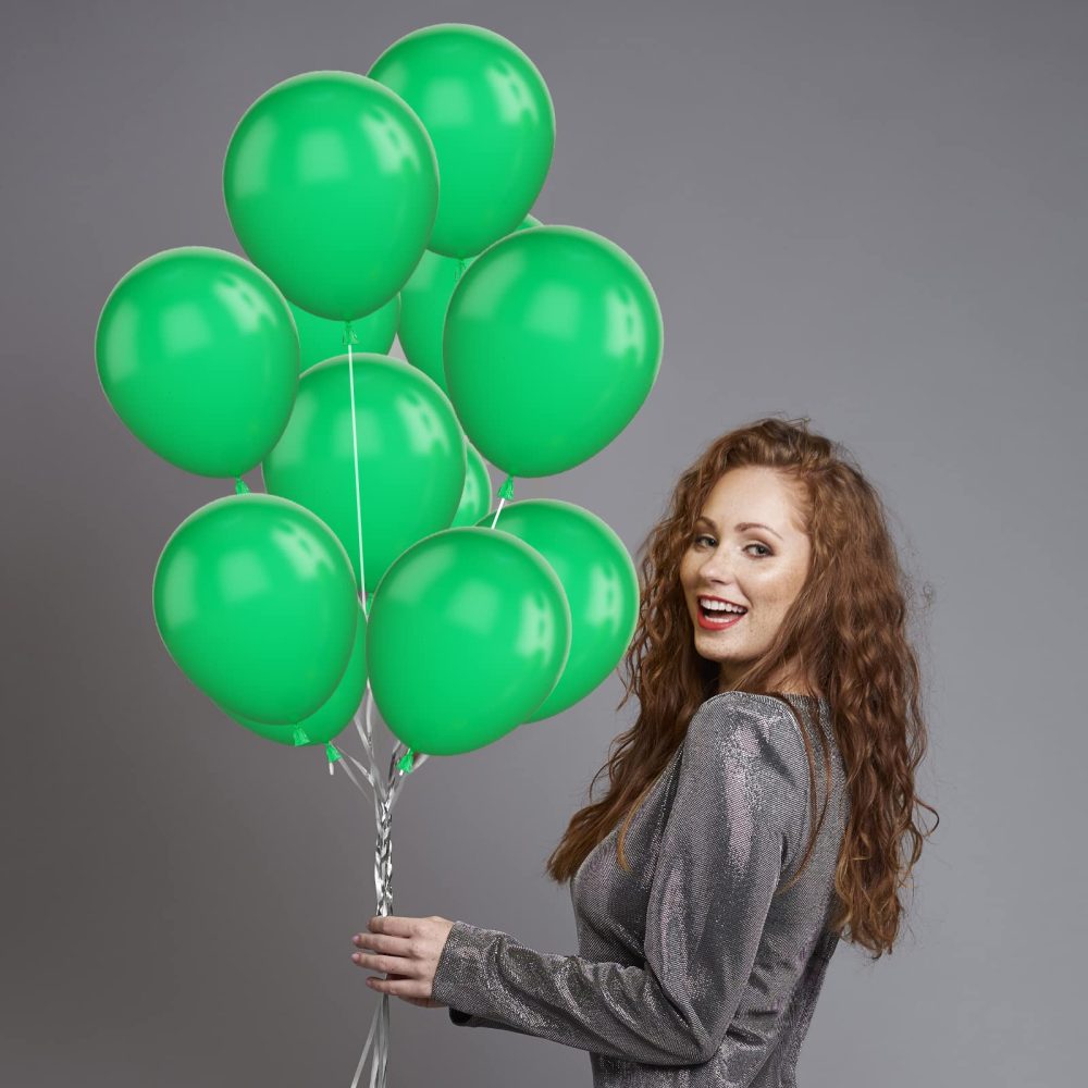 Biapian Dark Green Balloons, 104PCS Balloon Garland Arch Kit With 18/12/10/5 Inch Matte Latex Party Balloons Different Sizes, for Birthday Baby Shower Jungle Forest Decorations, Medium - Image 2