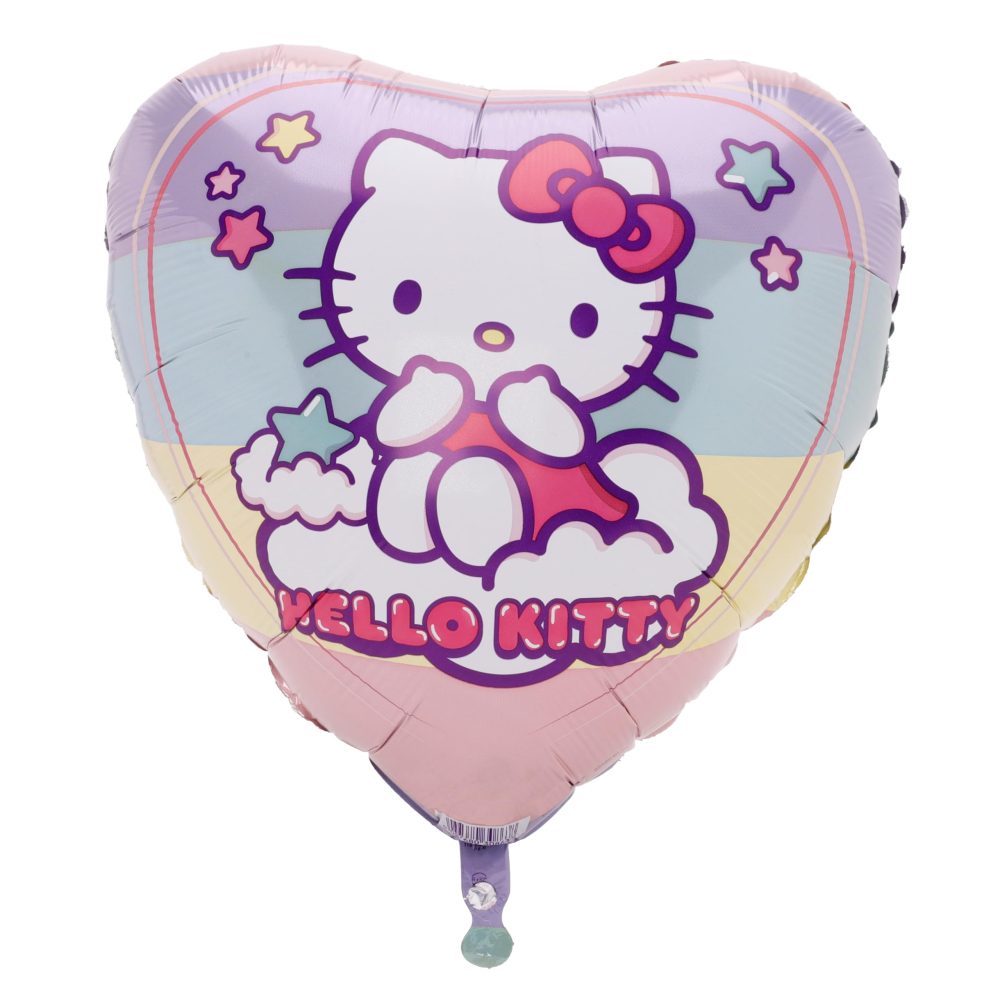 Toyland® 46cm (18") Double Sided Hello Kitty Character Heart Shaped Foil Balloon - Kids Party Decorations - Image 3