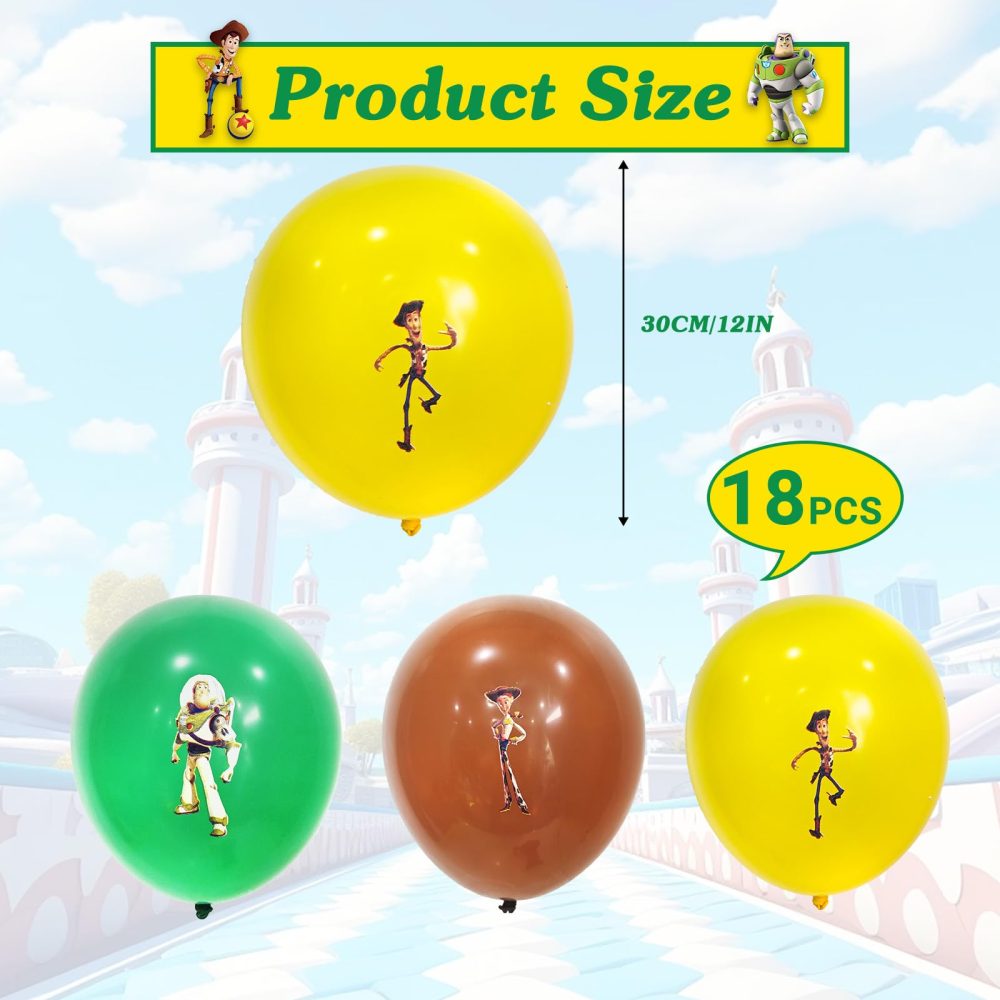 18PCS Cartoon Birthday Party Latex Balloon,12in Inspired Story Multicoloured Balloons Latex Colorful Balloons for Birthday Party Supplies Wedding Baby Shower Decorations - Image 7