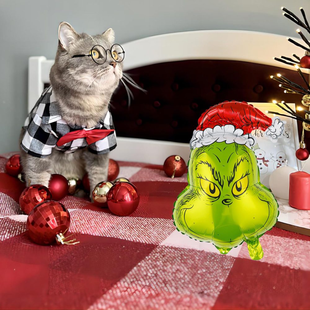 RmKbe 4pcs Grinch Balloons Merry Christmas Balloons Grinch Design Foil Balloon for Christmas Party Decorations - Image 3