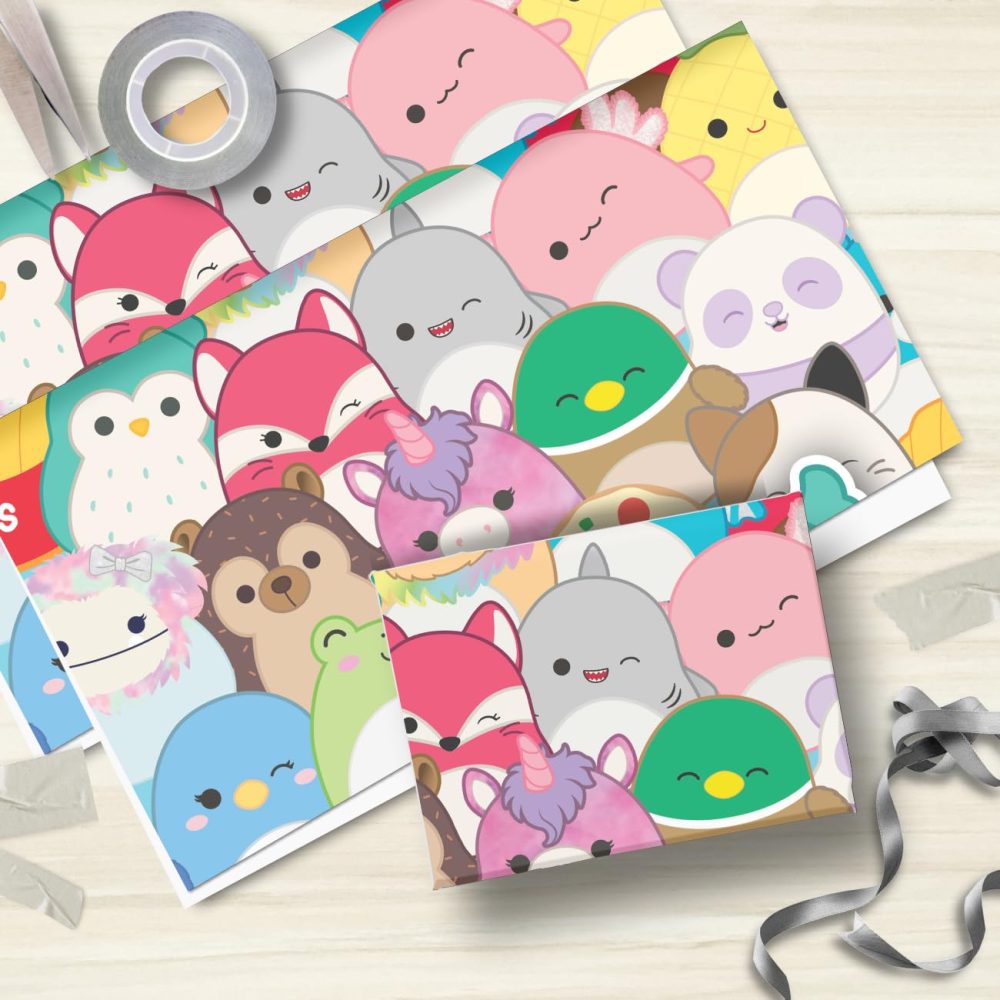 Danilo Squishmallows Wrapping Paper - Two Sheets, Two Tags, Officially Licensed Gift Wrap, Fully Recyclable, 70 x 50 cm each Sheet, Multi-Coloured - Image 7