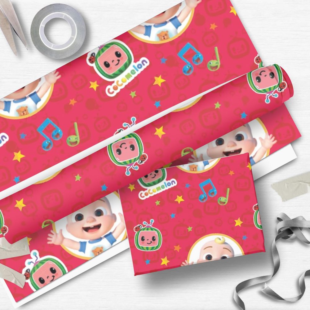 Danilo Promotions Limited Cocomelon 4 Metres Wrapping Paper, Gift Wrap Roll 4metres x 70cm Opened. Cocomelon Officially Licensed Product, Responsibly Sourced, FSC Multi-Colour - Image 5