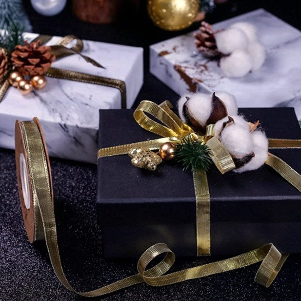 Gift Wrapping Paper Set 6 Sheets 3 Styles Happy Birthday Wrapping Paper Roll with 2 Rolls 5M Gold Silk Ribbon Black Gold Wrapping Paper Sheets 70 × 50cm - Image 6