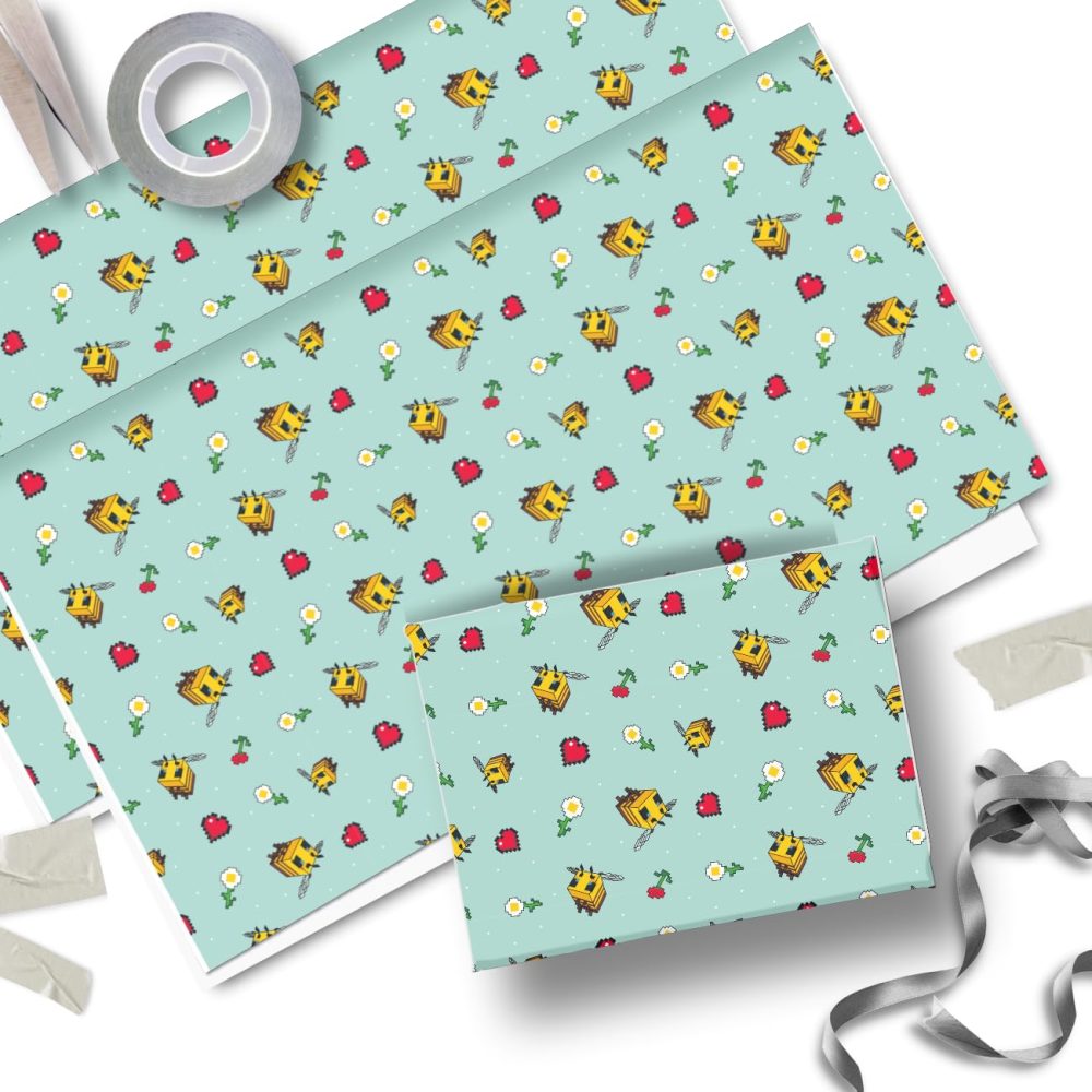 Minecraft Gift Wrapping Paper - Two Sheet Two Tag, Officially Licensed Gift Wrap, Fully Recyclable, 70 x 50 cm when opened, multi-coloured - Image 4