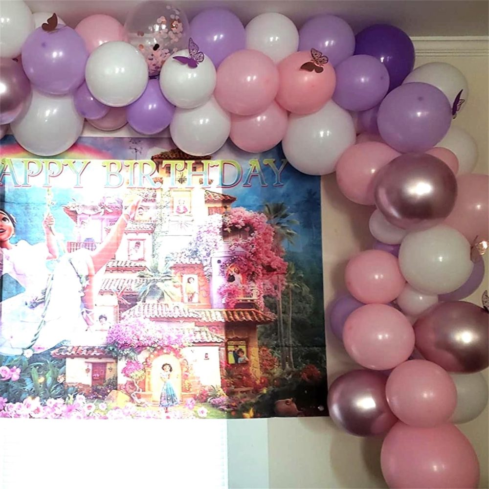 Dusty Purple Pink Balloon Arch Garland Kit, Dusty Dark Purple Pastel Pink Metallic Pink Purple Rose Gold Confetti Balloon Arch Kit for Women Girls Birthday Wedding Baby Bridal Shower Party Decorations - Image 3