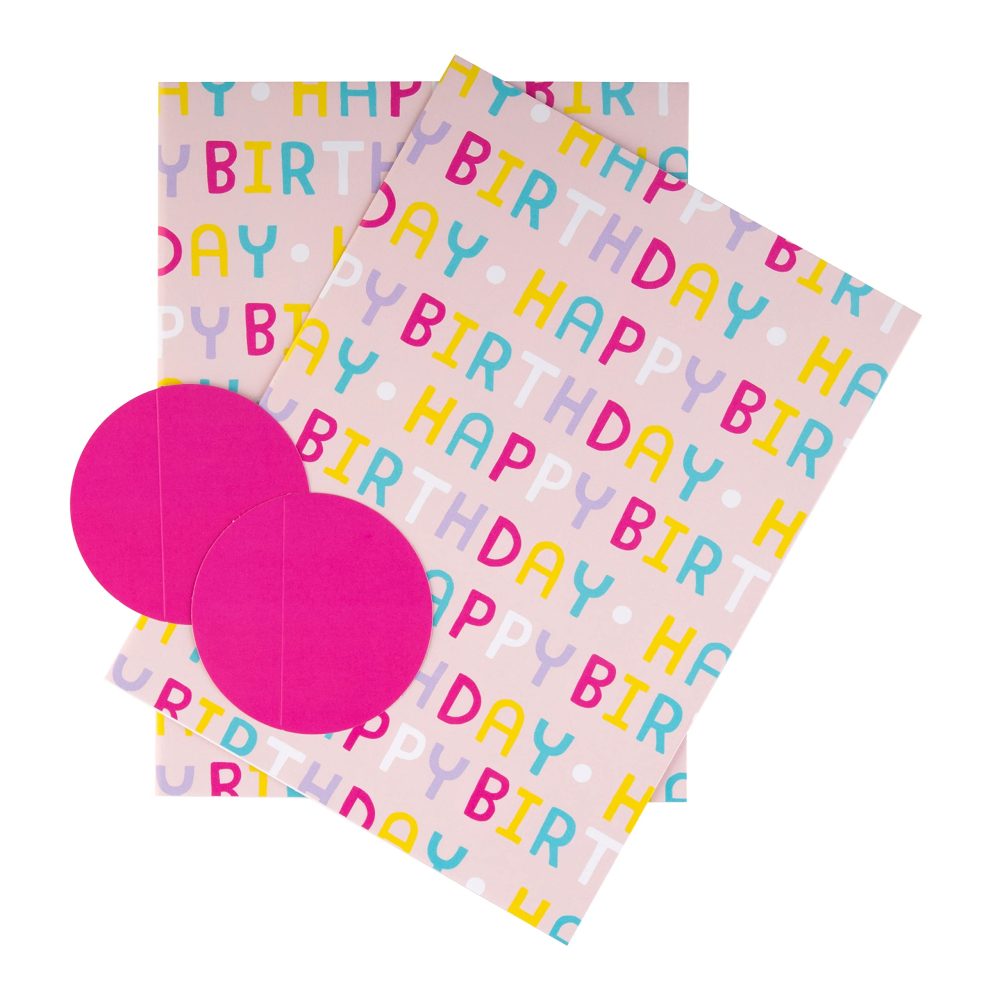 Hallmark Birthday Wrapping Paper and Gift Tag Pack Bundle - 8 Sheets and 8 Tags in 4 Designs - Image 5