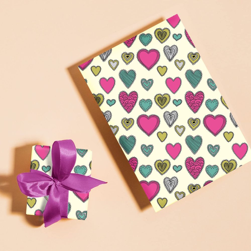 Wrapping Paper,Birthday Wrapping Paper Jumbo Size 85 * 60cm,4 Sheets Happy Birthday Paper With 4 Pink Bows,2 Birthday Cards,4 Gift Tags,Gift Wrap Pack For Girls Boys Women Men Kids - Image 8
