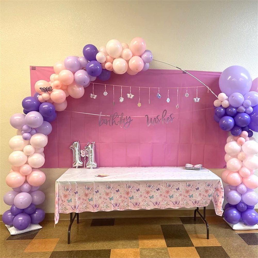 Dusty Purple Pink Balloon Arch Garland Kit, Dusty Dark Purple Pastel Pink Metallic Pink Purple Rose Gold Confetti Balloon Arch Kit for Women Girls Birthday Wedding Baby Bridal Shower Party Decorations - Image 5