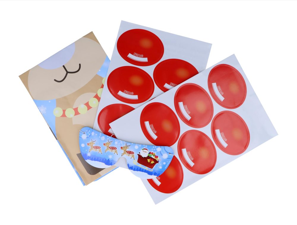 HENBRANDT 1 x Stick the Red Nose on the Reindeer 14pcs Christmas Party Game Rudolph Xmas Family Festive Games Christmas Stocking Filler Party Fillers Activity Game for Boys and Girls - Image 7