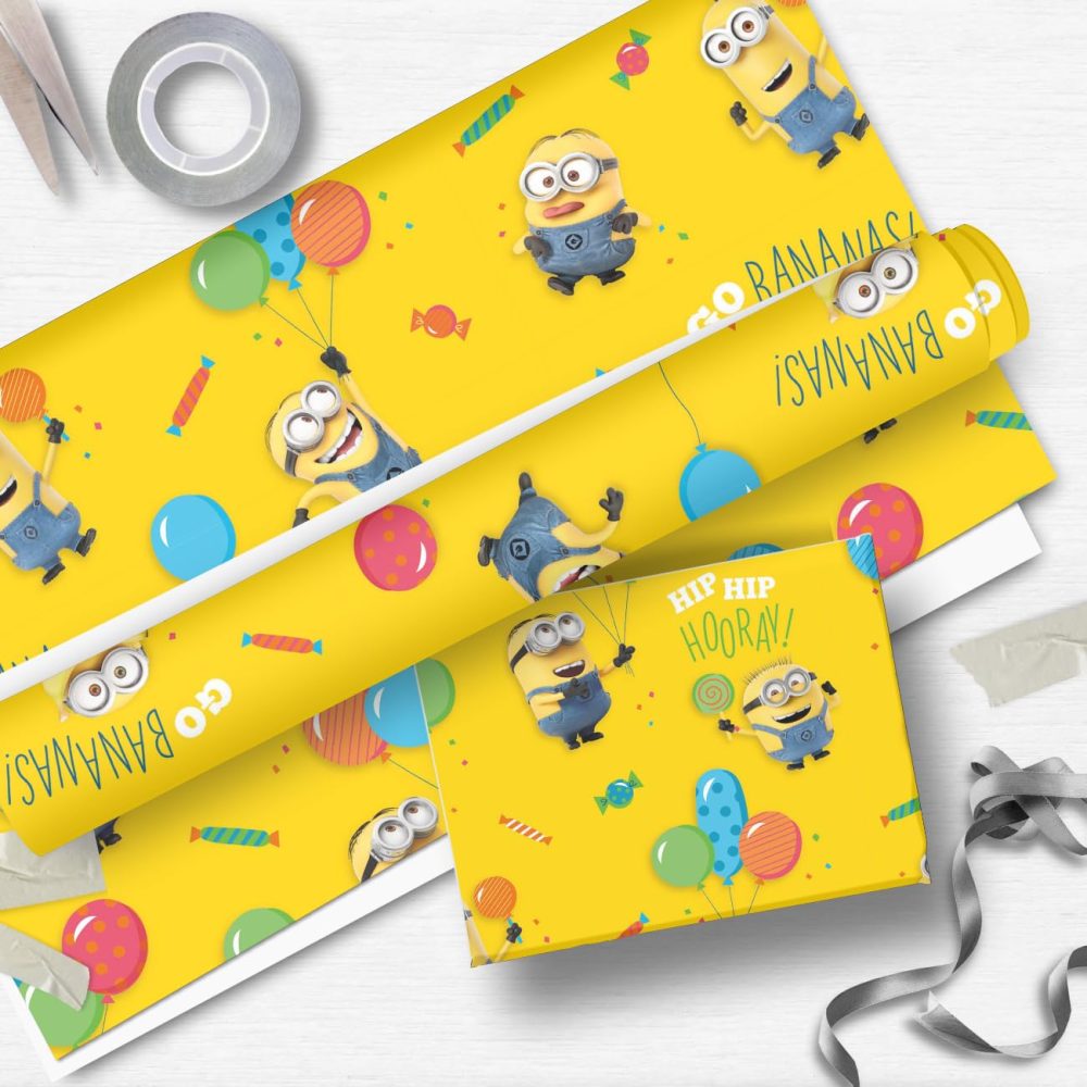 Despicable Me 2 Metres Wrapping Paper, Gift Wrap Roll 2metres x 70 cm Opened. Despicable Me Officially Licensed Product, Responsibly Sourced, Multi-Colour - Image 5