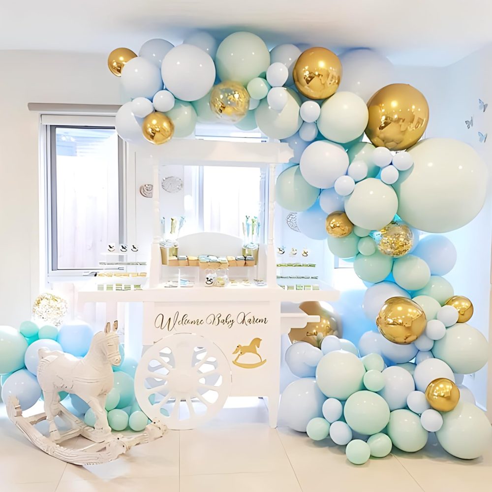 8.2FT Adjustable Balloon Arch Stand, Half Balloon Arch Frame with Base for Floor Balloon Arch Kit for Wedding, Birthday, Baby Shower(White) - Image 2