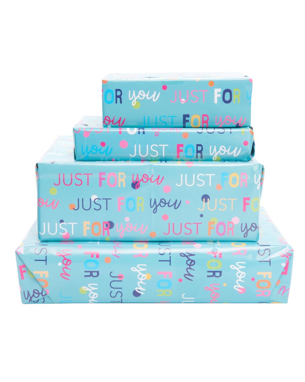 Just For You Themed Gift Wrap Pack Contains 2 Sheets & Tags Wrapping Paper