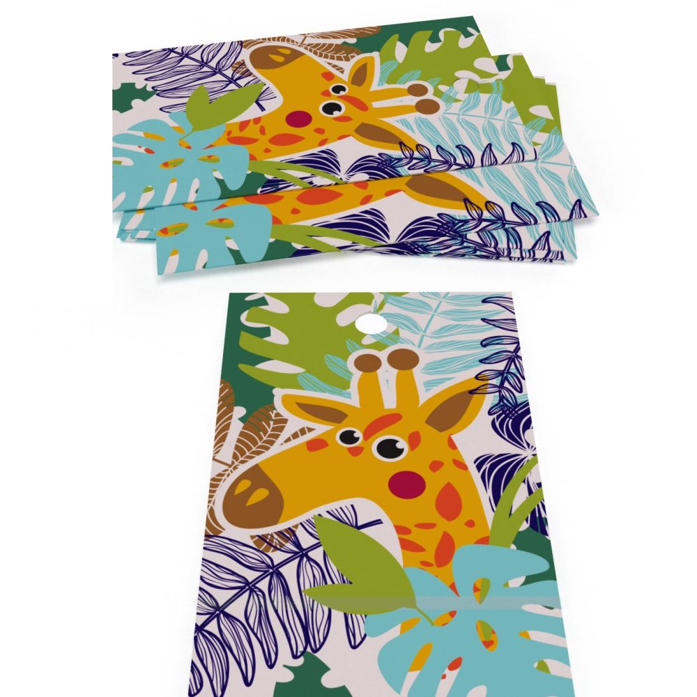 Luxury ECO Gift Wrap - 6 sheets/tags - Childrens Jungle Animals Green - Birthday - Recycled & Recyclable Wrapping Paper - Re-wrapped - Image 4
