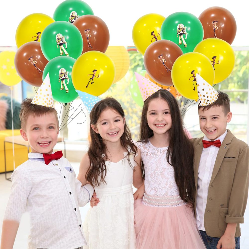 18PCS Cartoon Birthday Party Latex Balloon,12in Inspired Story Multicoloured Balloons Latex Colorful Balloons for Birthday Party Supplies Wedding Baby Shower Decorations - Image 3