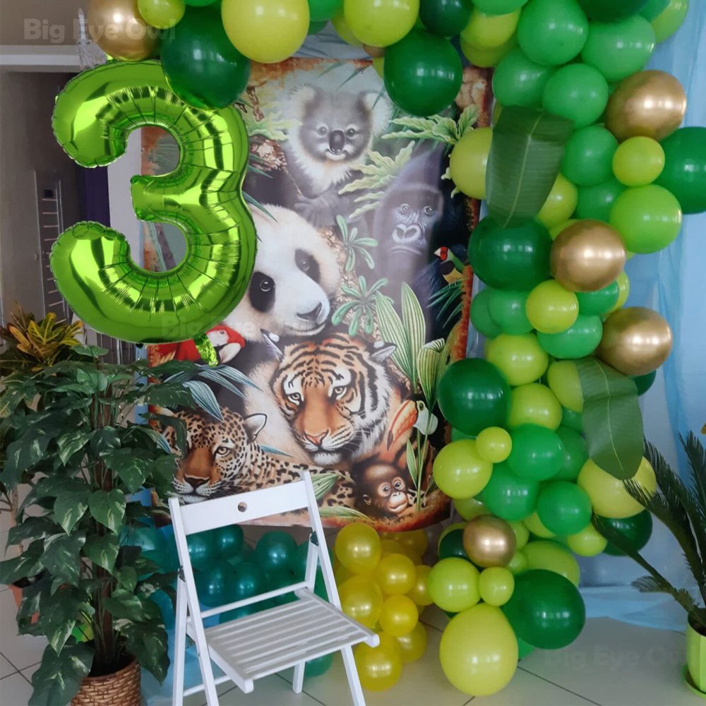 Large Foil Green Number 1 Balloons Big Mylar Helium Balloon Birthdays Party Decorations Supplies 40 Inch - Image 4