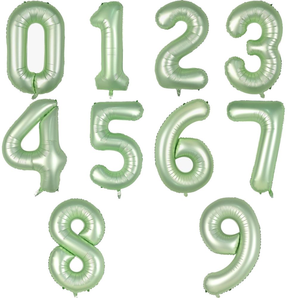 Number 1 Balloon, Sage Green 1 Number Balloons, Helium Foil 40" Balloons Number 1, 1st Birthday Balloon ，Number 1 Digital Balloons for 1st Boys Girls Birthday Anniversary Graduation Theme Party Deco - Image 3
