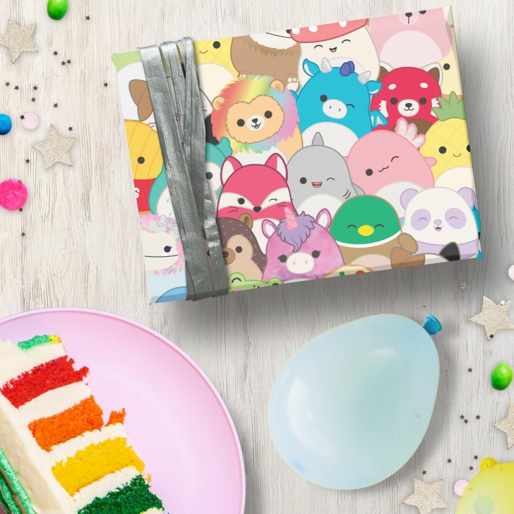 Danilo Squishmallows Wrapping Paper - Two Sheets, Two Tags, Officially Licensed Gift Wrap, Fully Recyclable, 70 x 50 cm each Sheet, Multi-Coloured - Image 5