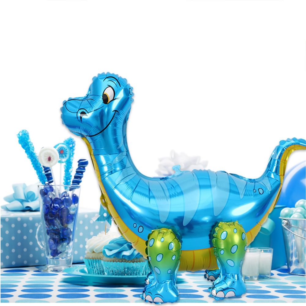 3D Dinosaur Balloon for Birthday Party Decorations, Kids Dinosaur Party Balloon, Aluminium Foil Balloons for Birthday Party Animal Theme Party,Long-Necked Dinosaur Blue - Image 8