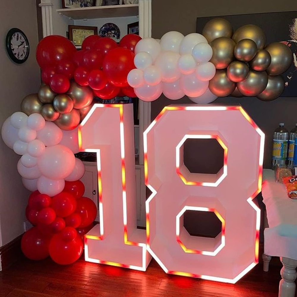 Red Balloon Arch Kit, 120pcs Red White Gold Balloon Garland, Red White Metallic Gold Confetti Latex Balloons for Birthday Wedding Valentine's Day Christmas Engagement Party Decorations - Image 4
