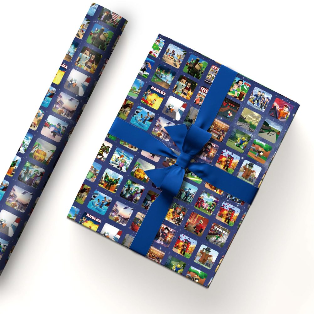 PADIEOE Pack of 5 Roblox Gift Wrapping Paper 51x75cm Kraft Paper Durable Roblox Gift Wrap Pack for Kids Birthday, Party Storage Festive Decoration (Photo Album)