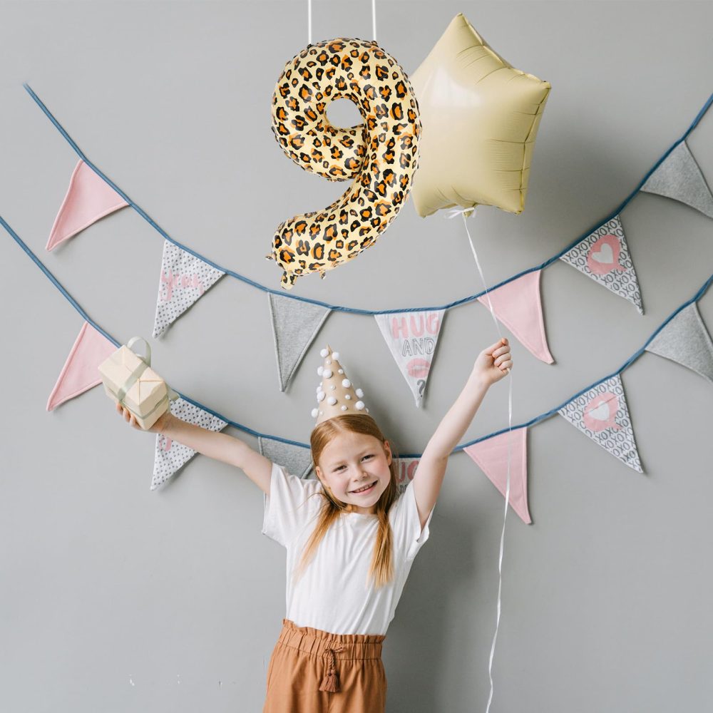Number Balloons for Birthday Party, 32 Inch Gold Leopard Balloons Large Cheetah Balloons Jungle Theme Leopard Print Number Balloons Animal Theme Party Decorations (9) - Image 5