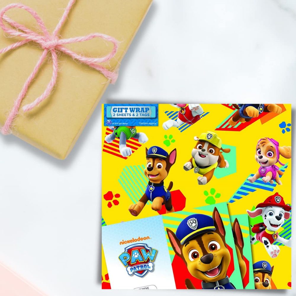 Paw Patrol Official Gift Wrap, 2 Sheets 2 Tags, Gift Wrap for Presents, Climate Pledge Friendly Officially Licensed Gift Wrap - Image 6