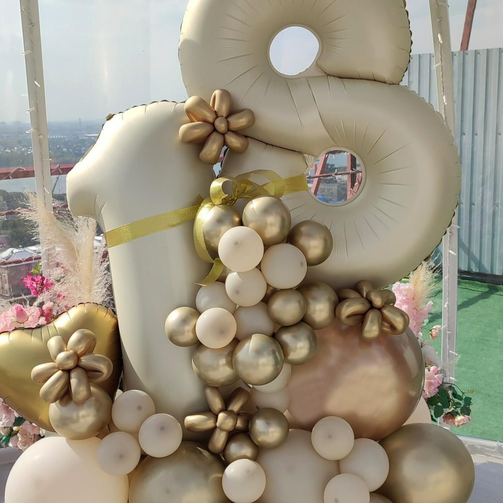 40 Inch Beige 15 Number Balloons,Cream 1 & 5 Mylar Foil Large Balloons,15 Big Digit Number Balloon for Girls Boys 15th Birthday Anniversary Decorations Graduation Party Supplies - Image 2