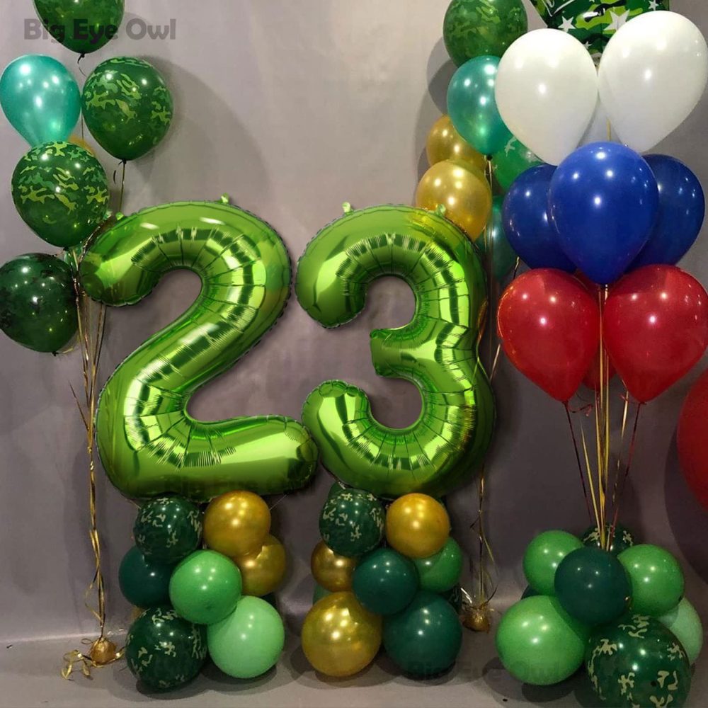 Large Foil Green Number 1 Balloons Big Mylar Helium Balloon Birthdays Party Decorations Supplies 40 Inch - Image 2