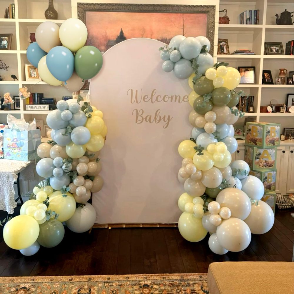 Sage Green Blue Balloons, 12 Inchs Dusty Blue Retro Avocado Green Apricot Balloons for Girls Kids Birthday Party Wedding Anniversary Engagement Bridal Baby Shower Decorations - Image 4