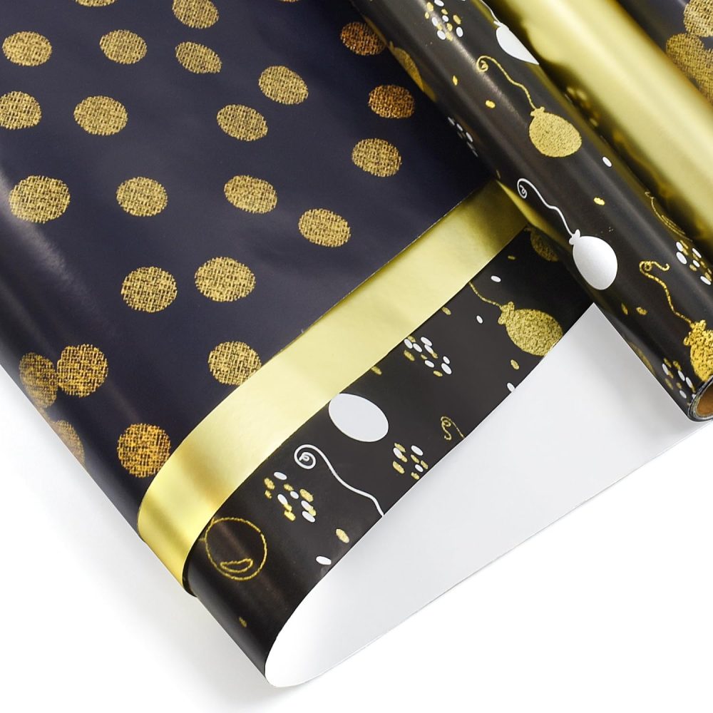 3 Rolls 16.9in * 10ft Metallic and Brilliant Gift Wrapping Paper, Birthday Wrapping Paper Roll, Suitable for Birthday, Party, Wedding, Baby Shower, Festival Gift Decorations - Image 6