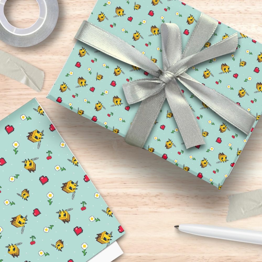 Minecraft Gift Wrapping Paper - Two Sheet Two Tag, Officially Licensed Gift Wrap, Fully Recyclable, 70 x 50 cm when opened, multi-coloured - Image 5