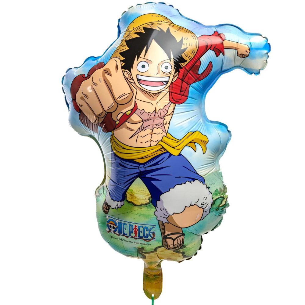Ballon mylar Luffy One Piece™ 34.6 x 45 cm