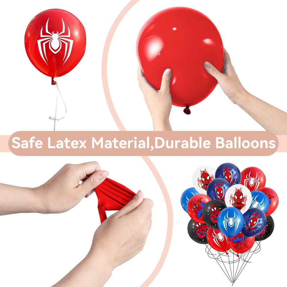 18PCS Spider Balloons, Party Decorations Latex Cartoon Balloon Birthday Decorations, Party Supplies for Kids Boys Girls - Image 6