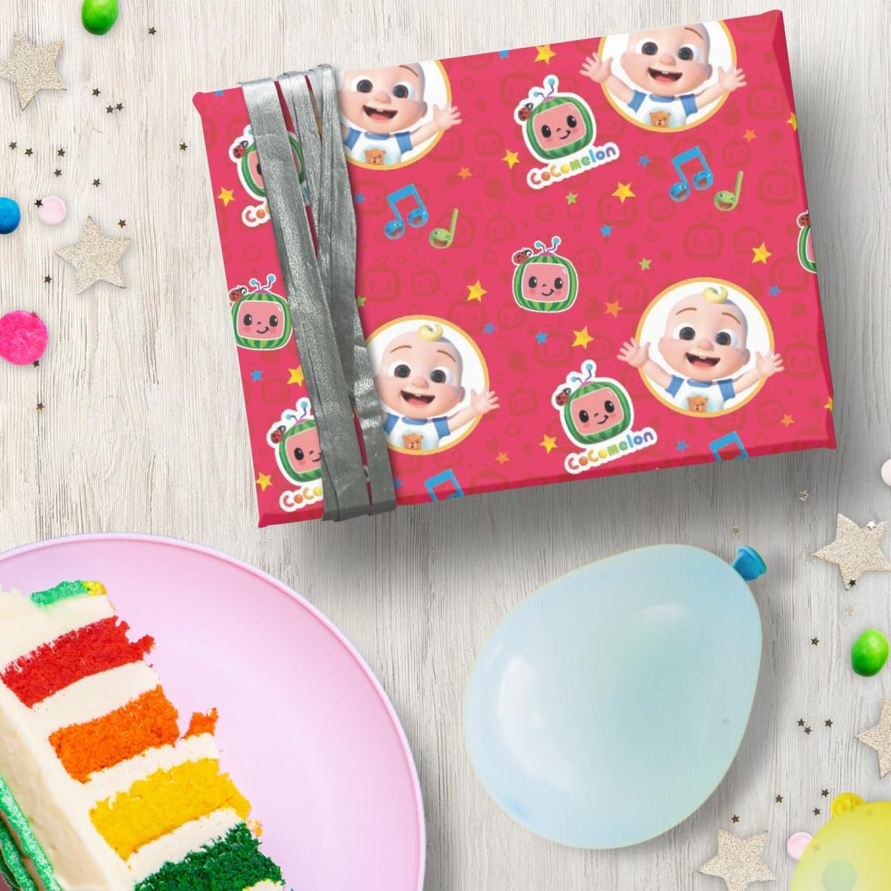 Danilo Promotions Limited Cocomelon 4 Metres Wrapping Paper, Gift Wrap Roll 4metres x 70cm Opened. Cocomelon Officially Licensed Product, Responsibly Sourced, FSC Multi-Colour - Image 4