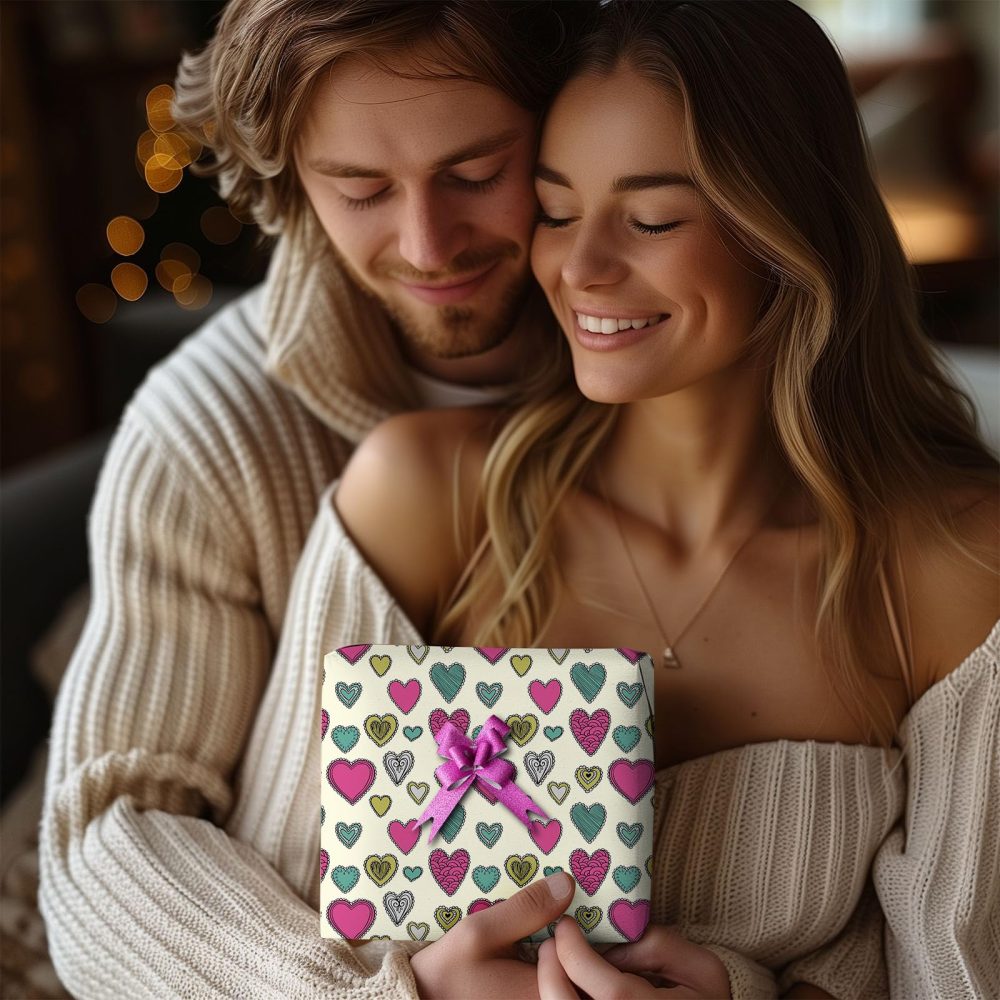 Wrapping Paper,Birthday Wrapping Paper Jumbo Size 85 * 60cm,4 Sheets Happy Birthday Paper With 4 Pink Bows,2 Birthday Cards,4 Gift Tags,Gift Wrap Pack For Girls Boys Women Men Kids - Image 5