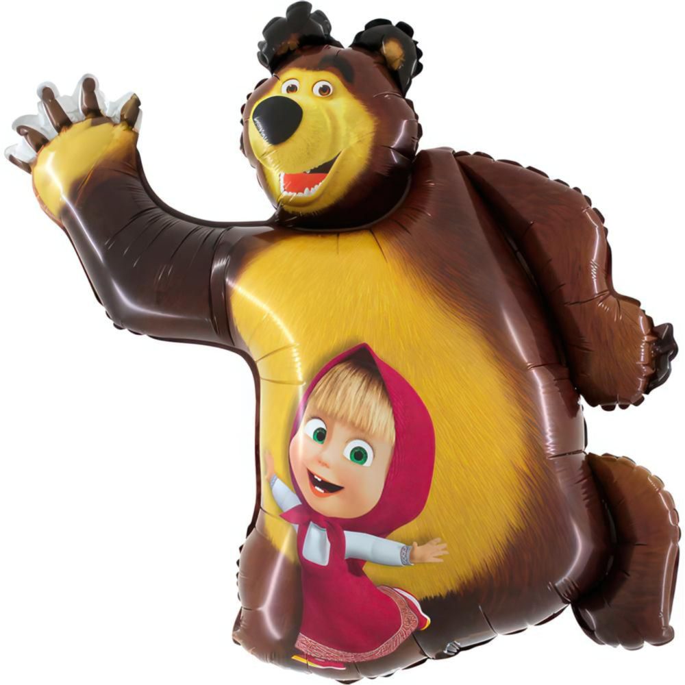 Toyland® 90cm (36") Masha And The Bear Shaped Character Foil Balloon - Kids Party Balloons