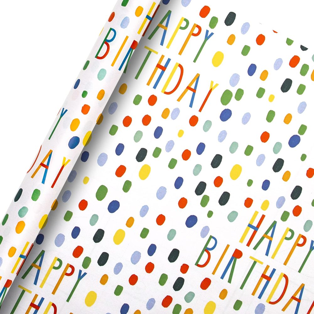 Hallmark Birthday Wrapping Paper Bundle - 3 Rolls in 1 Patterned Design, Birthday Roll Wrap Bundle - Image 4