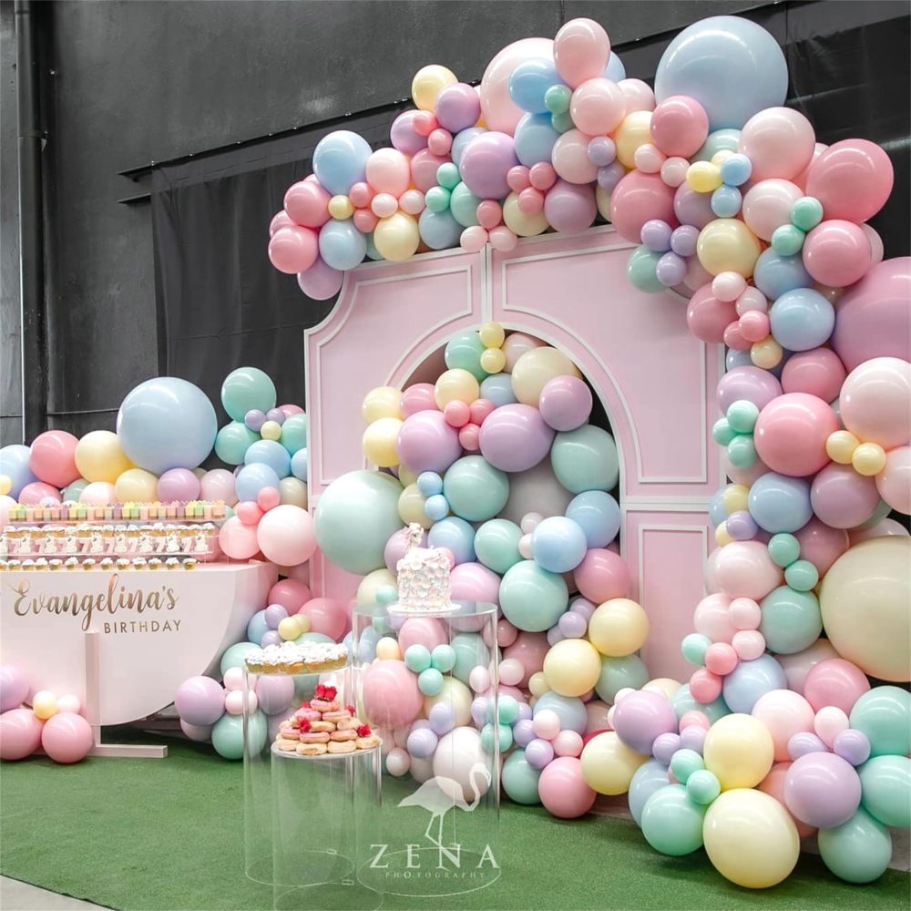 165 PCS Pastel Balloon Arch Kit, Rainbow Unicorn Party Balloon Garland Kit, Colorful Candy Macaron Balloons Differents Sizes 18/12/10/5 Inches for Baby Shower Wedding Girl Birthday Party Decoration - Image 2