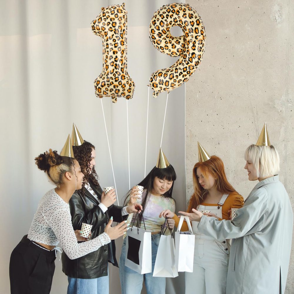 Number Balloons for Birthday Party, 32 Inch Gold Leopard Balloons Large Cheetah Balloons Jungle Theme Leopard Print Number Balloons Animal Theme Party Decorations (9) - Image 2