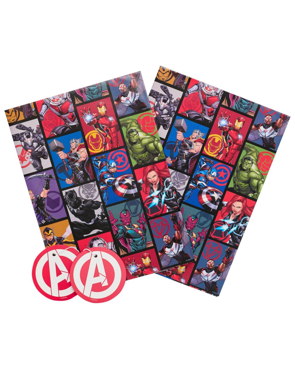 Boys Superhero Wrapping Paper - Marvel Hero Wrapping Paper - Boys Marvel The Avengers Blue Wrapping Paper Sheets - Wrapping Paper for Kids - Wrapping Paper for Boys