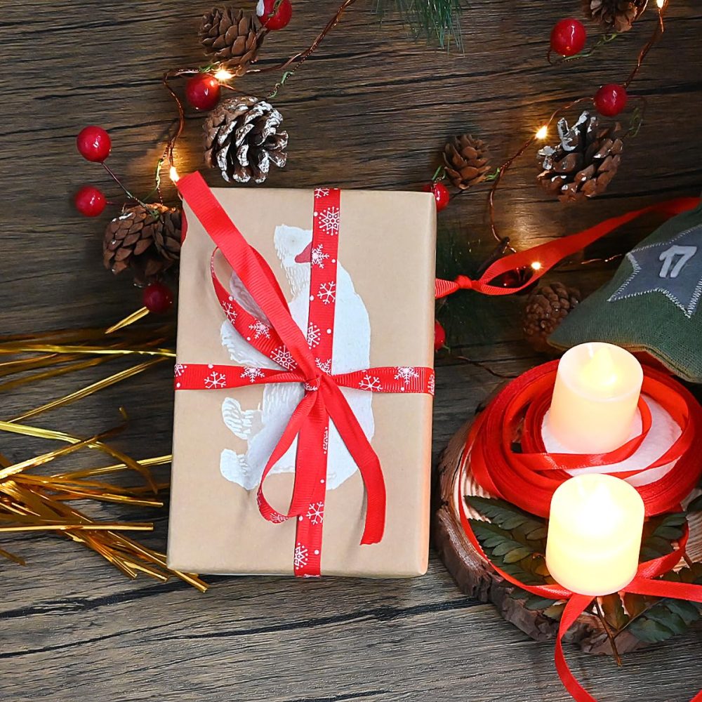 15m Roll of polar bear Kraft Wrapping Paper Roll,Colorful Gift 100% Recyclable ECO For Present Party Christmas DIY Birthday Decorations - Image 3